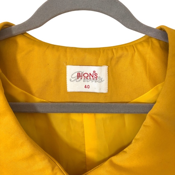 Vintage Bions Mustard Yellow Coat Dress Size 40 (Fits M/L) - Picture 2 of 12